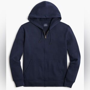 J. Crew Factory Flrece Full‎ Zip Hoodie with Pockets Navy Blue Small